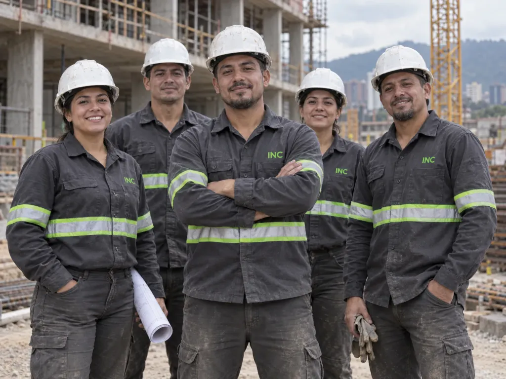 Dotación de alta visibilidad para una constructora