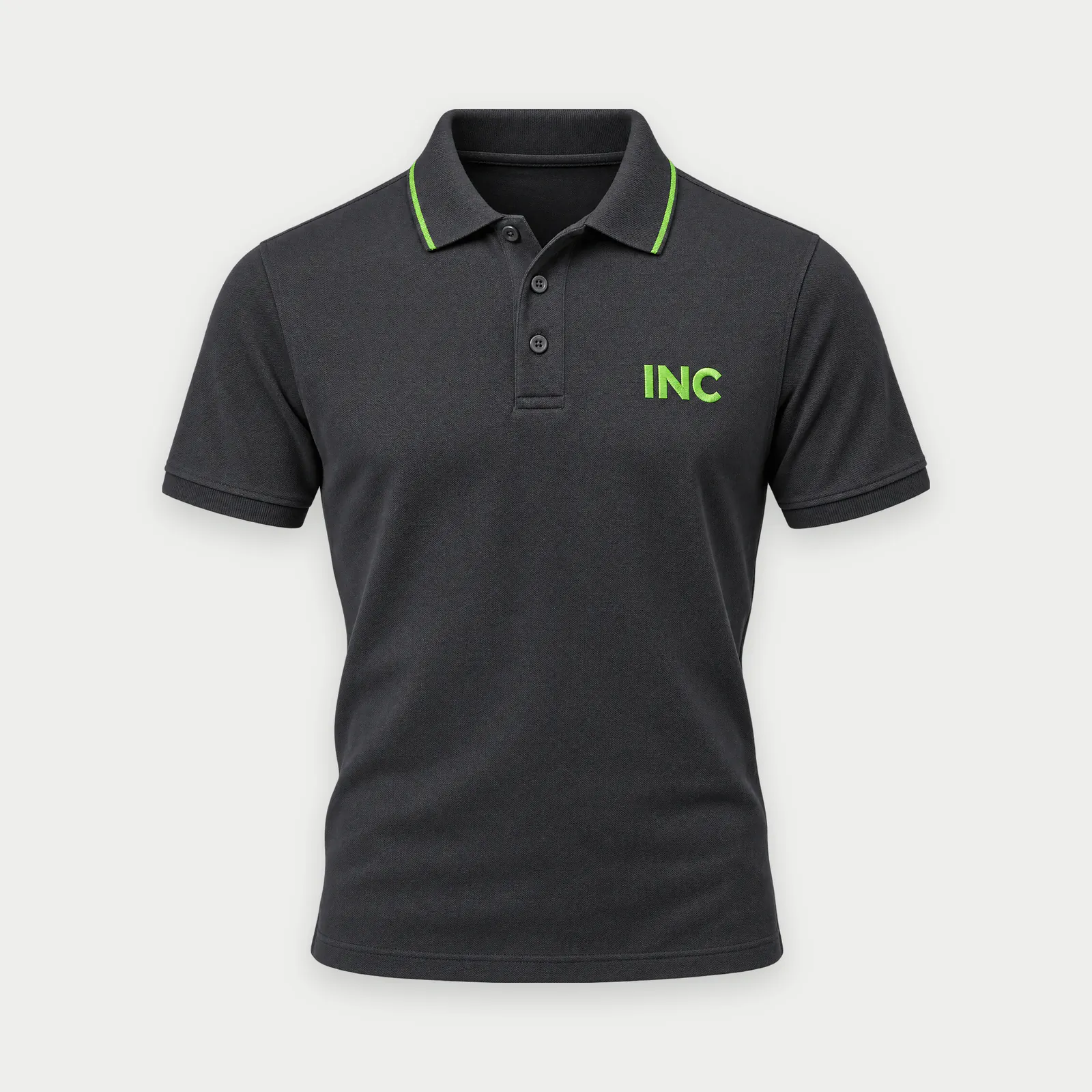 Camibuso tipo polo de dotación INC, vista de frente