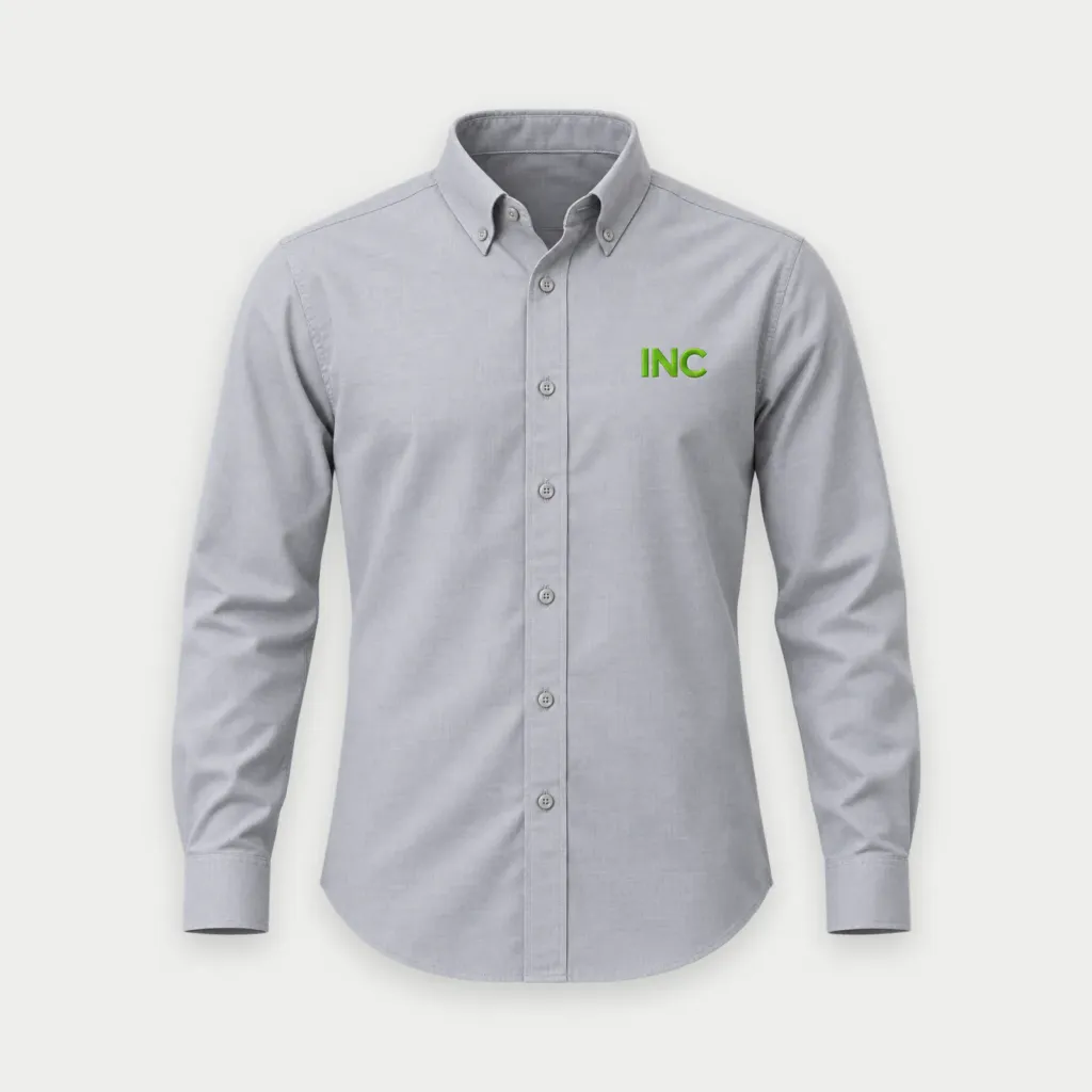 Camisa manga larga de dotación INC, vista de frente